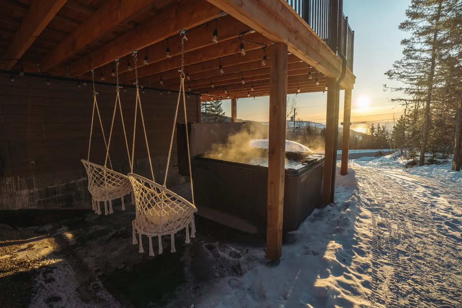 Private, open all year, fits about six adults